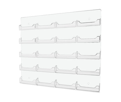 Twenty Pocket Wall Business Card Holder Hanging Rack Membership Cards