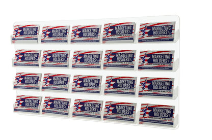 Twenty Pocket Wall Hanging Business Card Holder Organization full of business cards