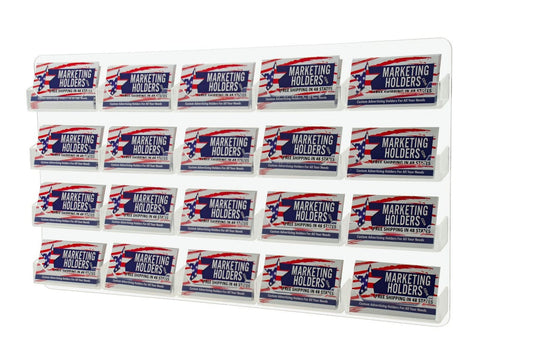 Twenty Pocket Wall Hanging Business Card Holder Organization full of business cards