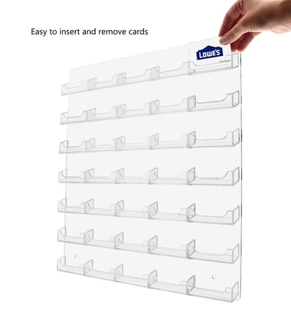 Thirty Five  Pocket Wall Business Card Holder Organization Membership Cards with a hand a business card