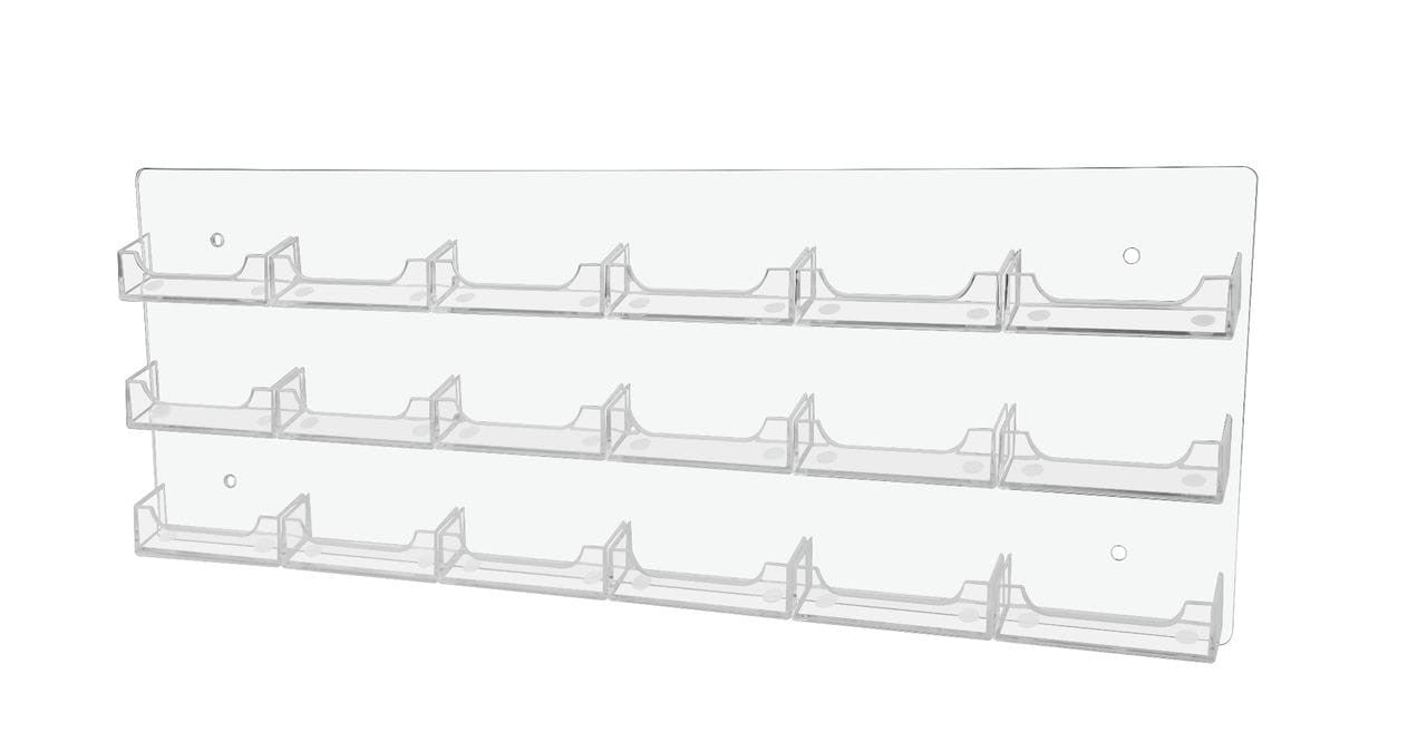 Eighteen Pocket Wall Business Gift Card Rack Holder Horizontal Hanging
