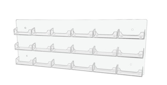 Eighteen Pocket Wall Business Gift Card Rack Holder Horizontal Hanging