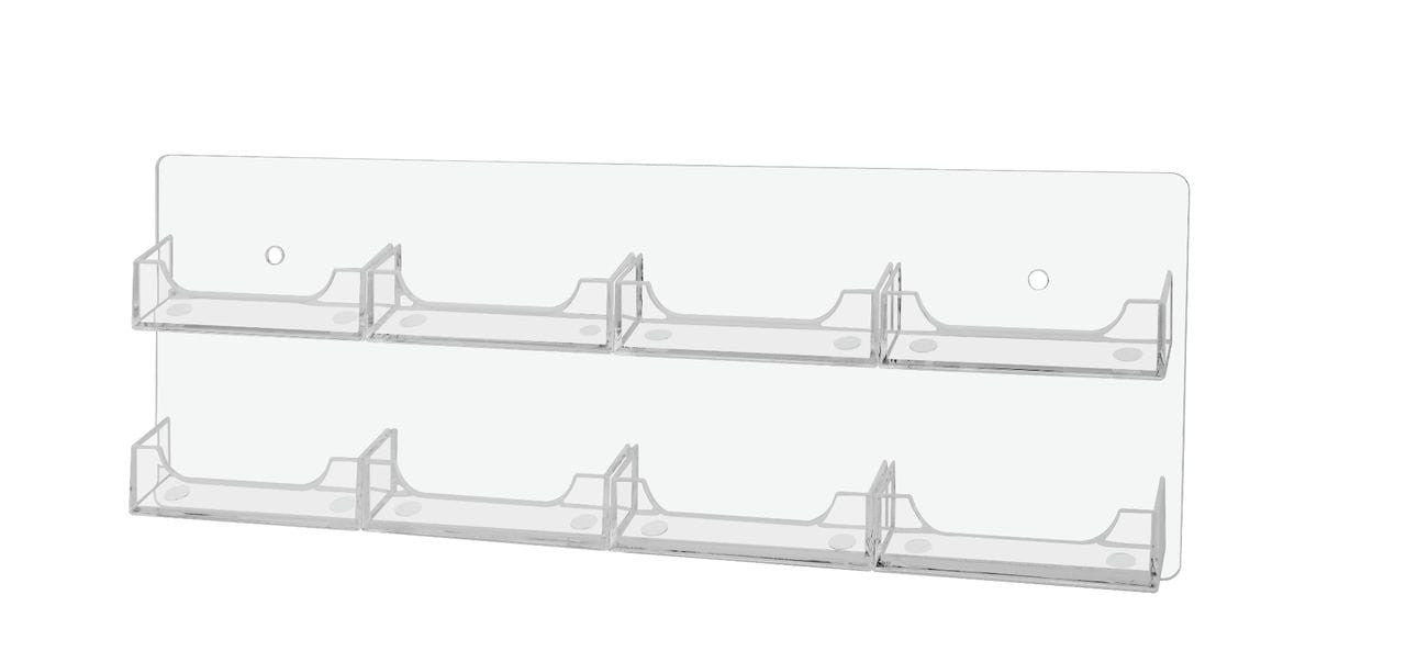 Eight Slot Wall Mount Business Card Rack Holder standard view