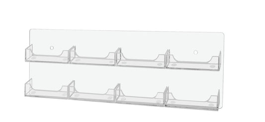 Eight Slot Wall Mount Business Card Rack Holder standard view
