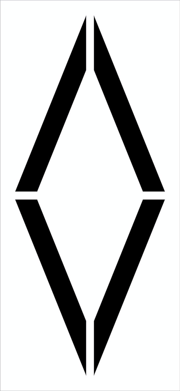 Bike Lane Diamond Stencil 72" Symbol for Parking Lots and Roadways