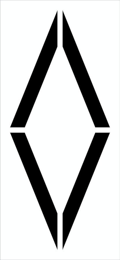 Bike Lane Diamond Stencil 72" Symbol for Parking Lots and Roadways