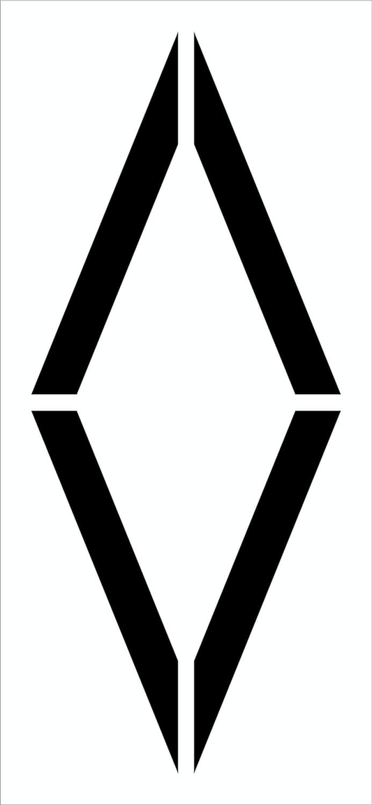 Bike Lane Diamond Stencil 72" Symbol for Parking Lots and Roadways