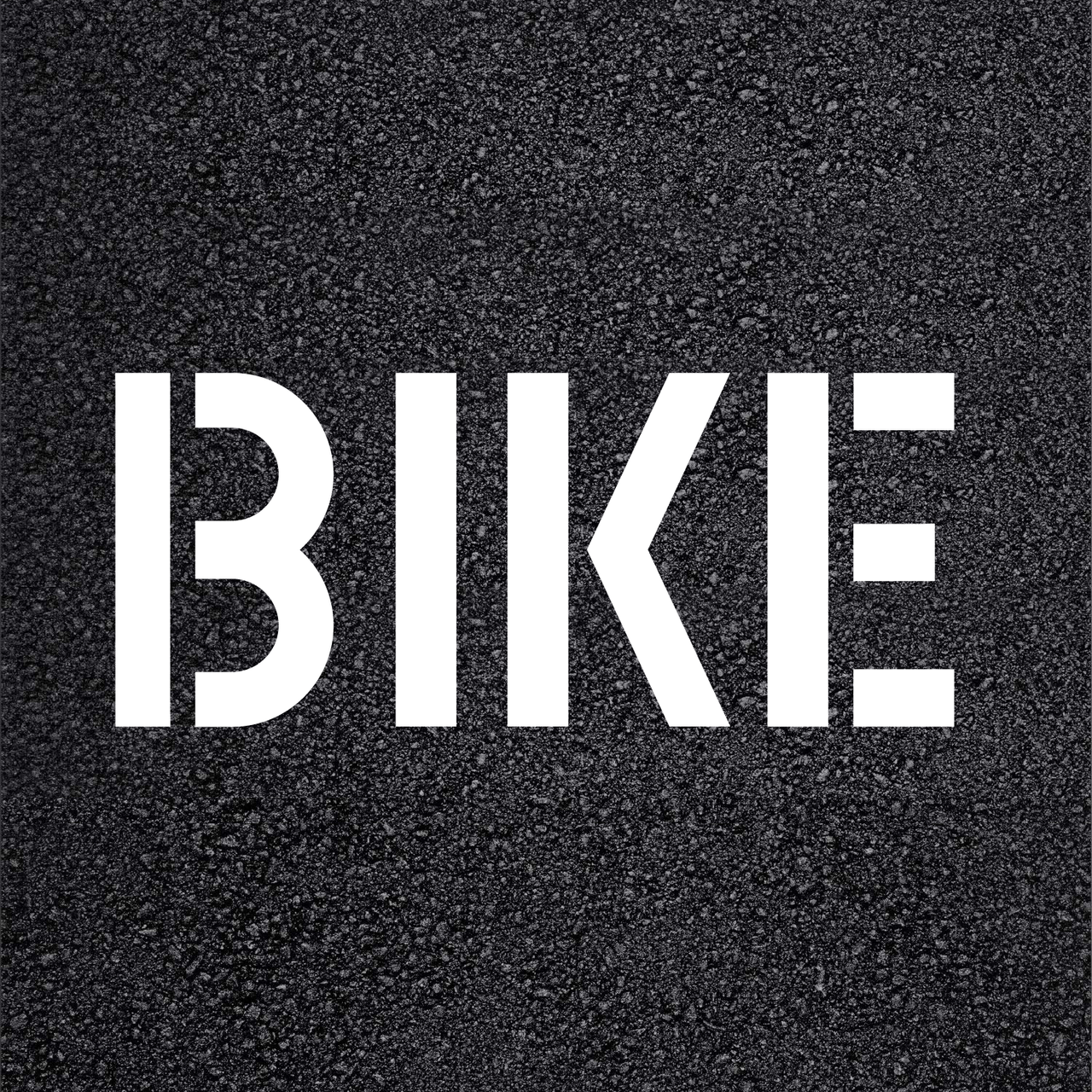 BIKE Stencil for Parking Lots and Asphalt Marking