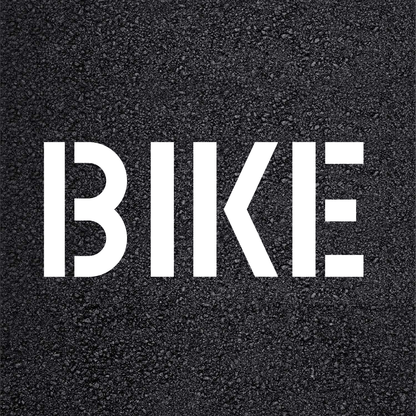BIKE Stencil for Parking Lots and Asphalt Marking