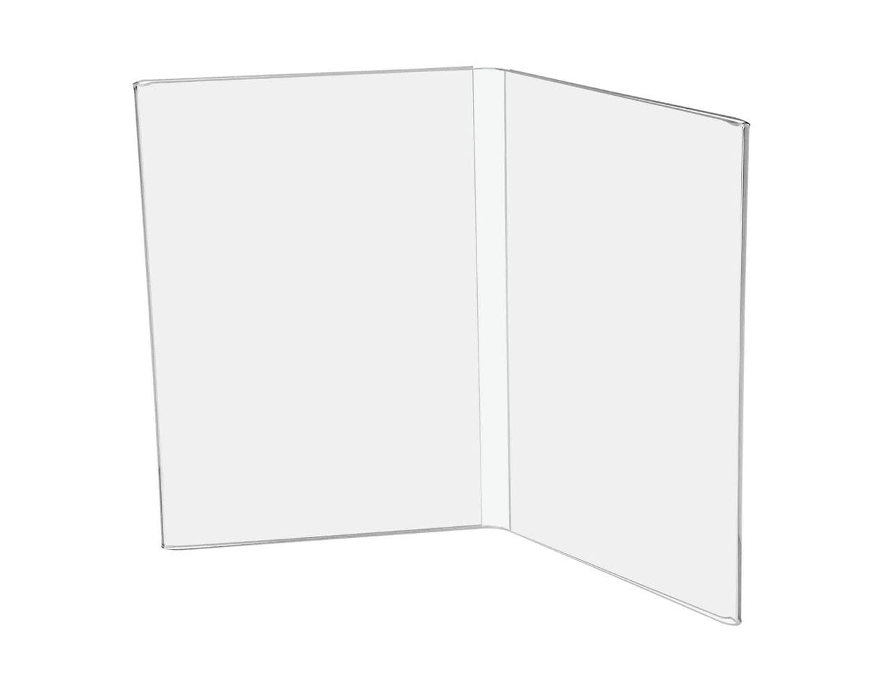 5"W x 7"H Double Panel Table Tent Sign Holder Book Style Frame