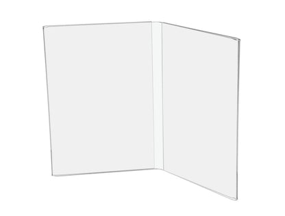 8"W x 10"H Sign Holder Double Panel Book Style Frame Table Tent