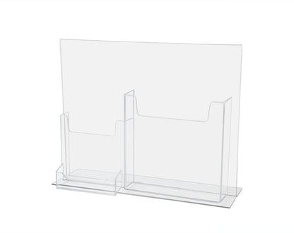Brochure Holder for Trifolds Bifold and Cards on 11"W Sign Frame