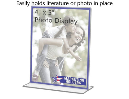 Easily holds literature or photo in place