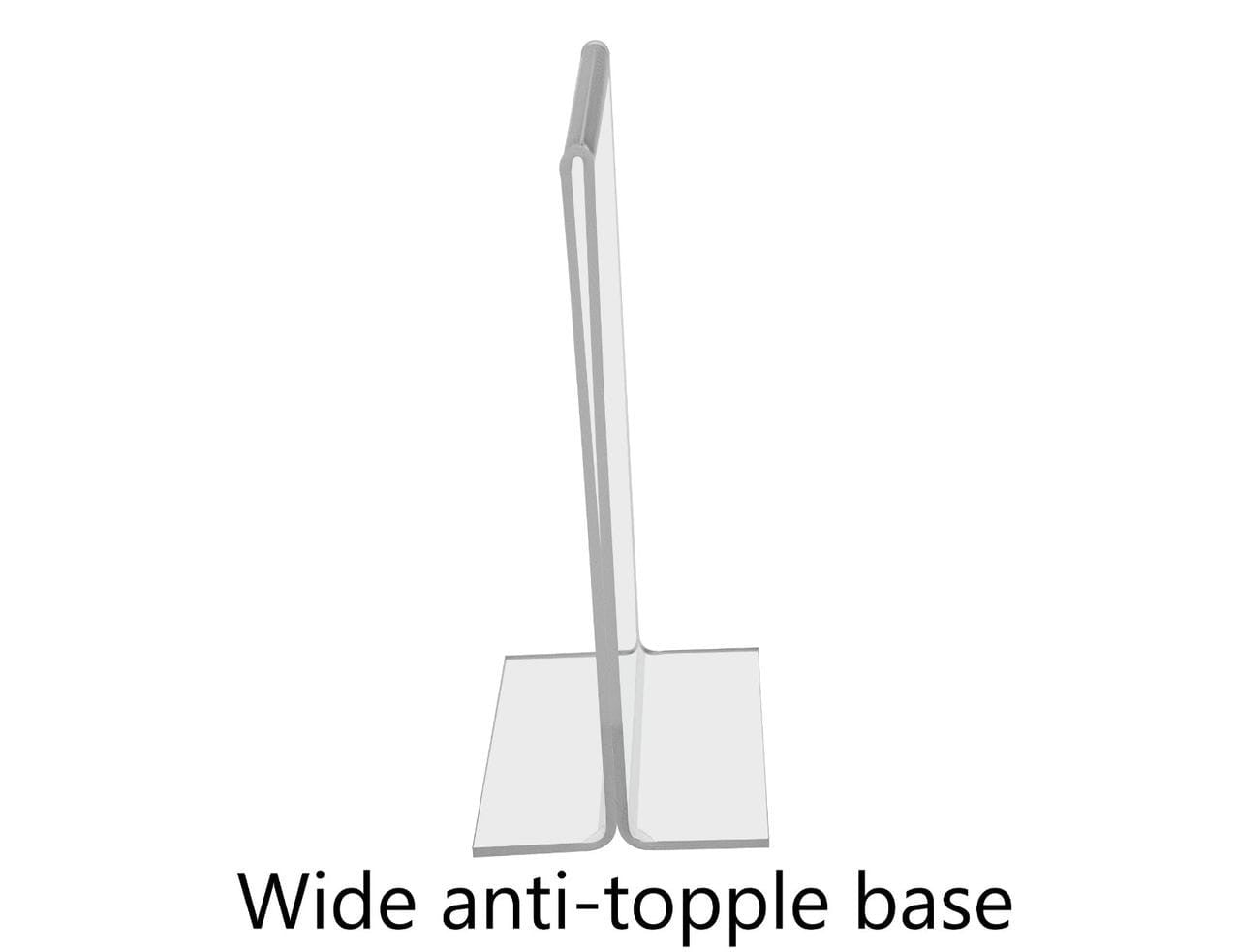 Wide anti topple base