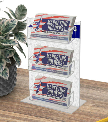 3 Pocket Appointment Card Holder with Sign Frame Display