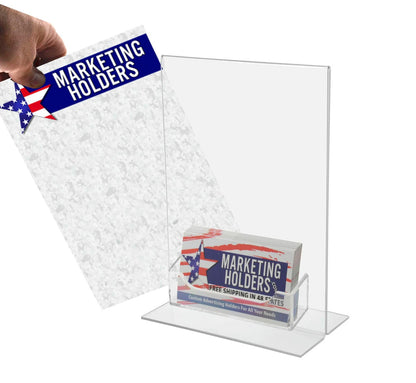 Five by Seven Inch Business Office Sign Stand with Appointment Card Holder