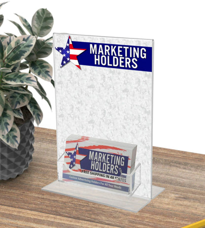 bottom loading display with card slot on counter