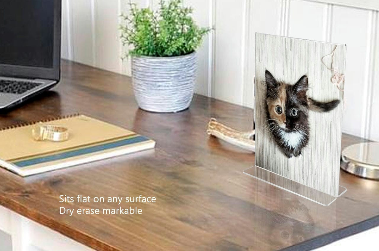 Sits flat on any surface Dry erase mark able