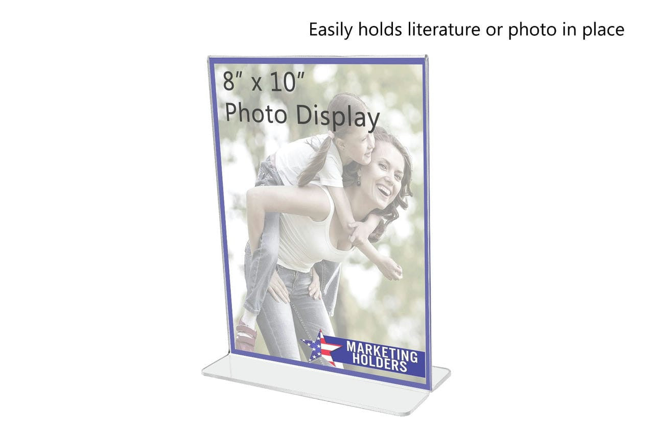 Easily holds literature or photo in place