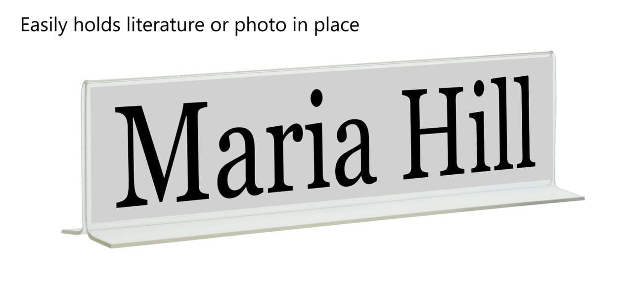 Easily holds literature or photo in place