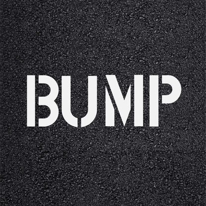 BUMP Stencil for Traffic Lanes and Roadways