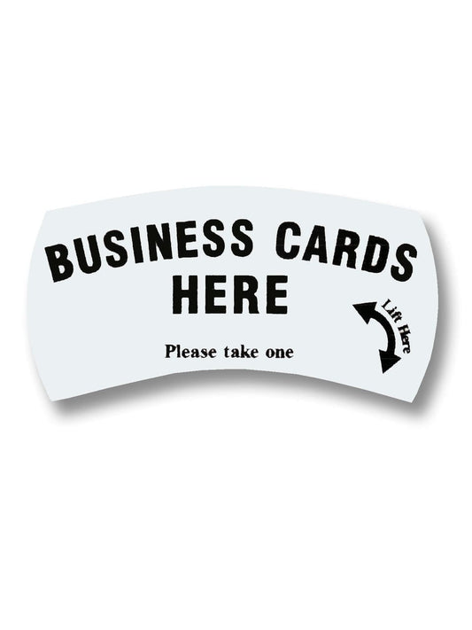 Outdoor Vehicle Card Caddie “Business Cards Here” Sticker