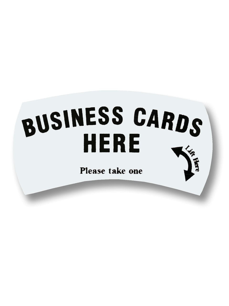 Sticker "Business Cards Here Please Take One" for Marketing Materials