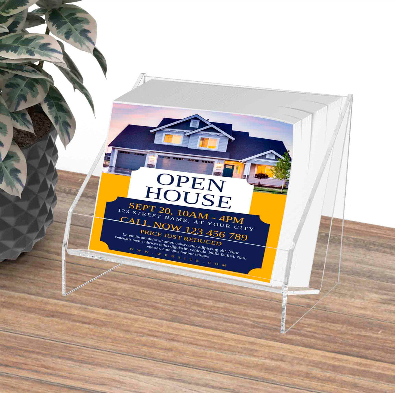 Clear Acrylic CD Holder literature action view