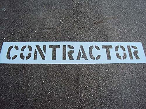 CONTRACTOR  Stencil with 12" Letters