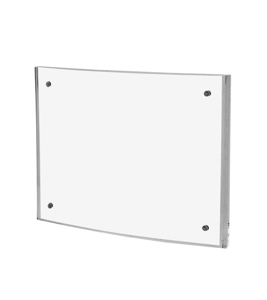 Four by Six Clear Acrylic Curved Sign Holder