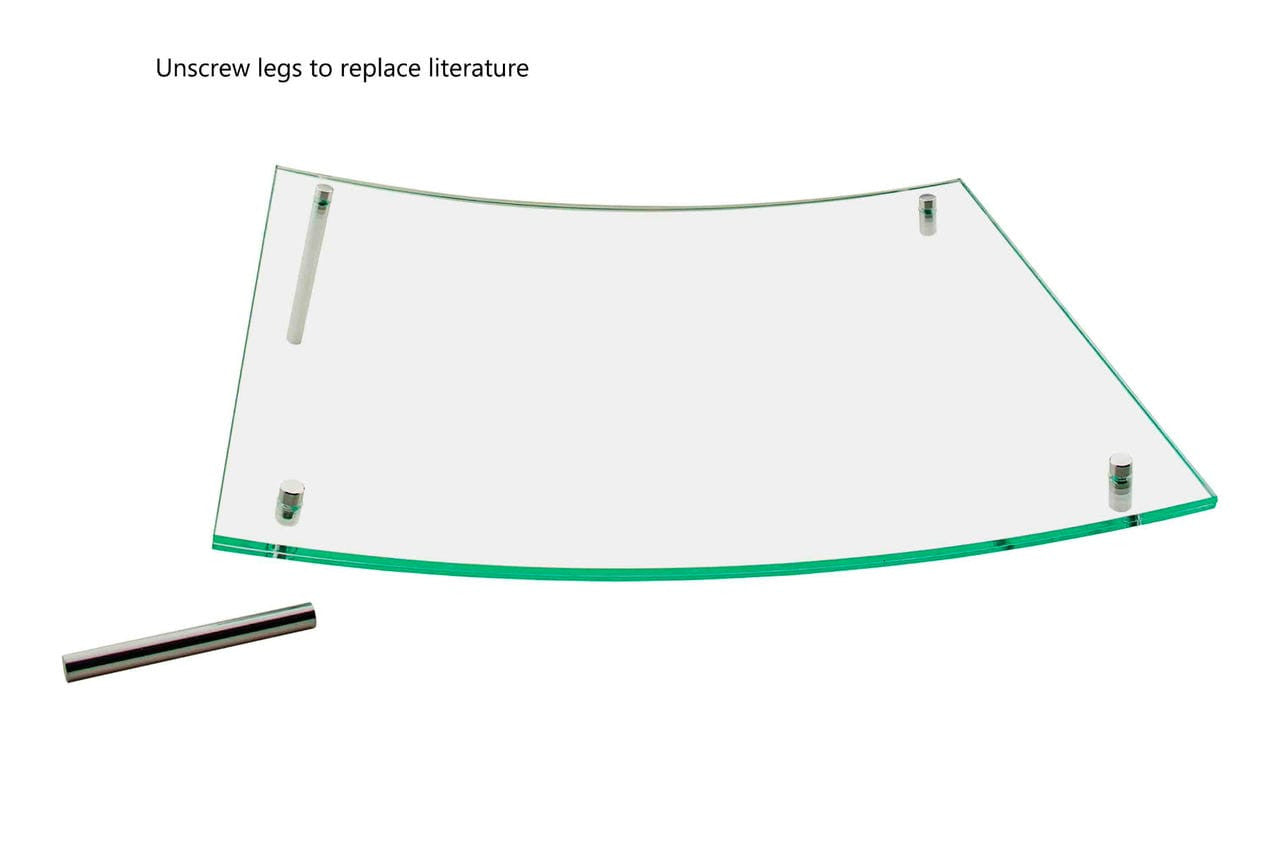 8.5"W x 11"H Sign Holder Curved Green Edged Picture Display