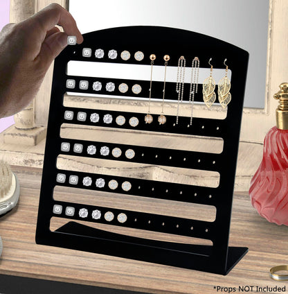 7"H Dangle Earring Display Showcase Acrylic Stand Black 36 Pair