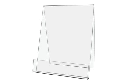 Clear Acrylic Easel 8.5" x 11" Countertop J Stand