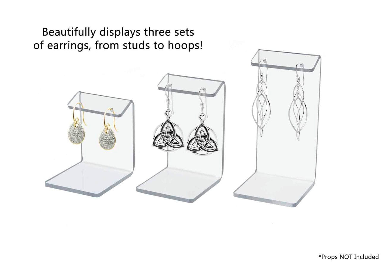 Set of Three Earring Display Platform Stands Small Medium Large