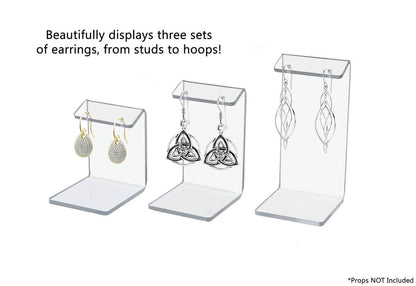 Set of Three Earring Display Platform Stands Small Medium Large