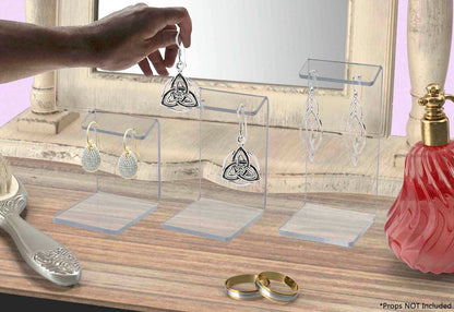 Set of Three Earring Display Platform Stands Small Medium Large