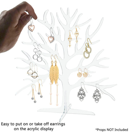 Eleven Inch High Tree Shaped Earring Jewelry Counter Display Stand Ten Pairs