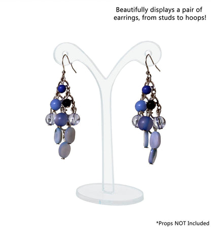 4"H Y Shape Dangle Earring Stand Vanity Display Acrylic Clear