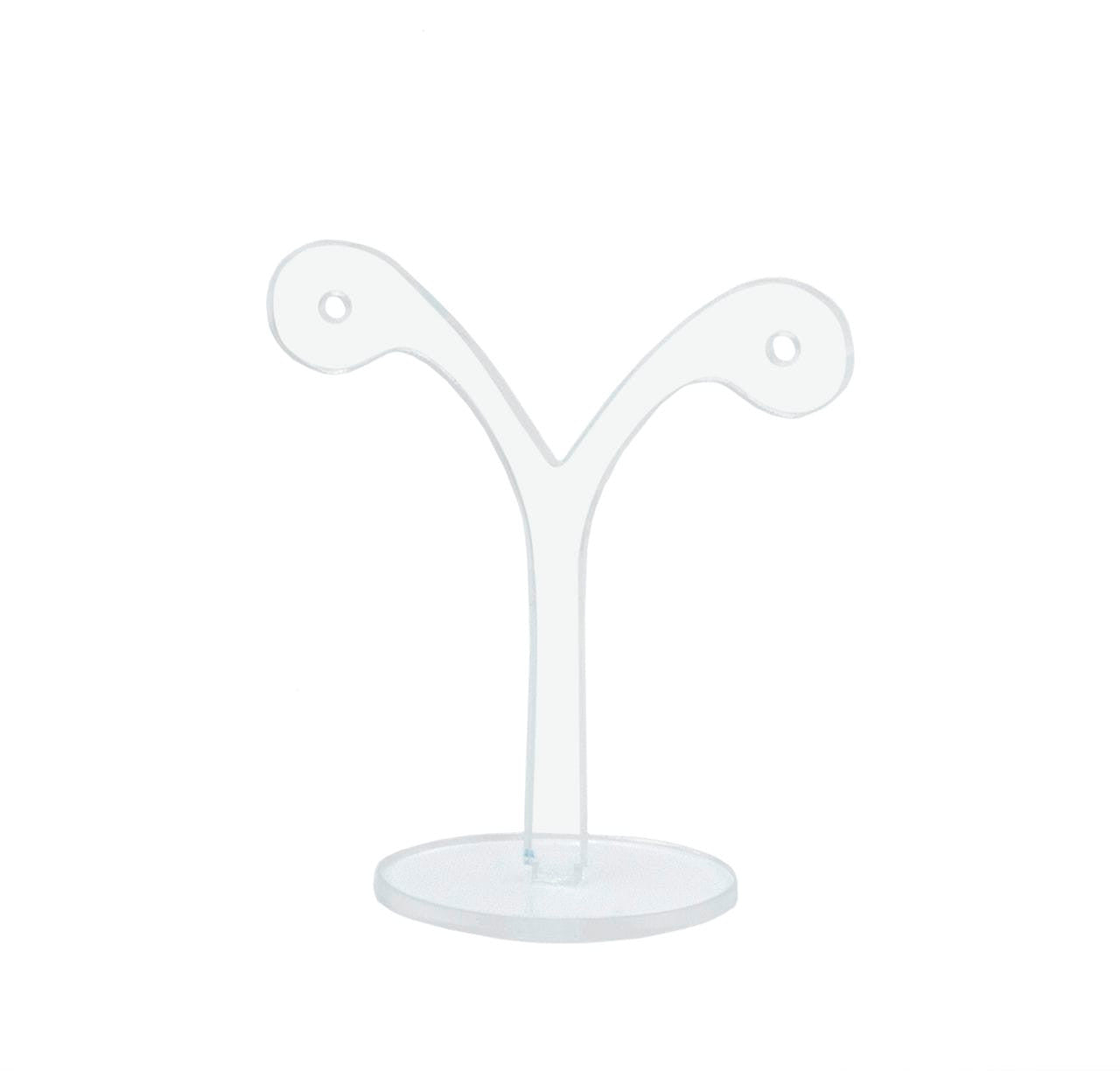 Three inches high Y Shaped Whimsical Countertop Earring Display Holder Clear