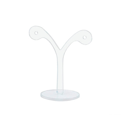 Three inches high Y Shaped Whimsical Countertop Earring Display Holder Clear