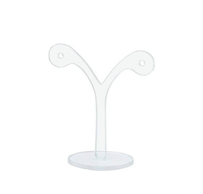 3"H Y Shape Earring Stand Counter Display Holder Clear Acrylic