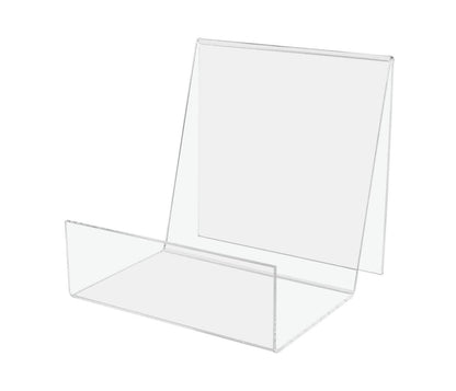 Six Inches Easel with four inch Front Pocket Clear Acrylic Desktop or Countertop