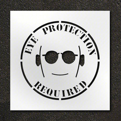 EYE PROTECTION REQUIRED 42" Safety Stencil