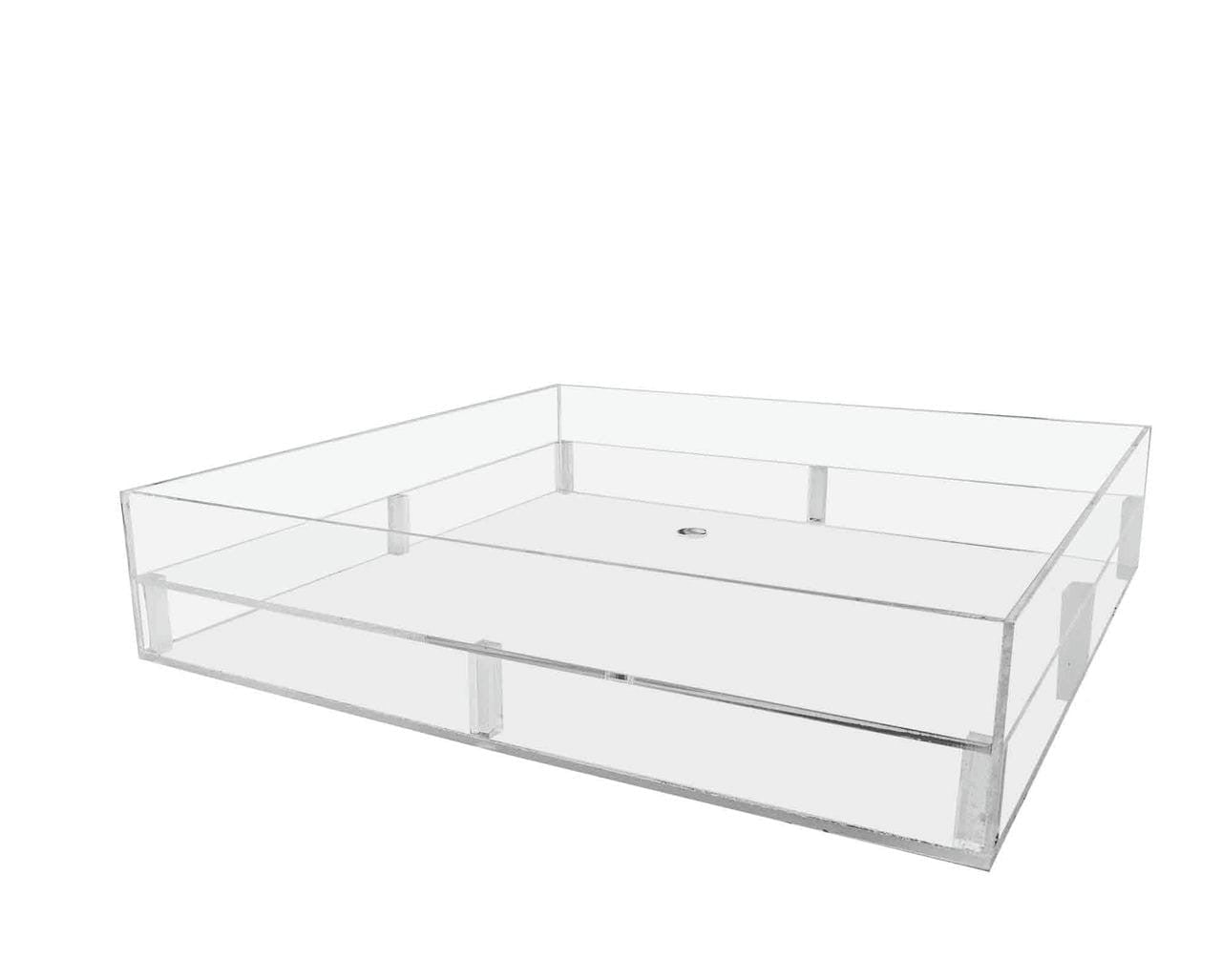 False bottom tray empty