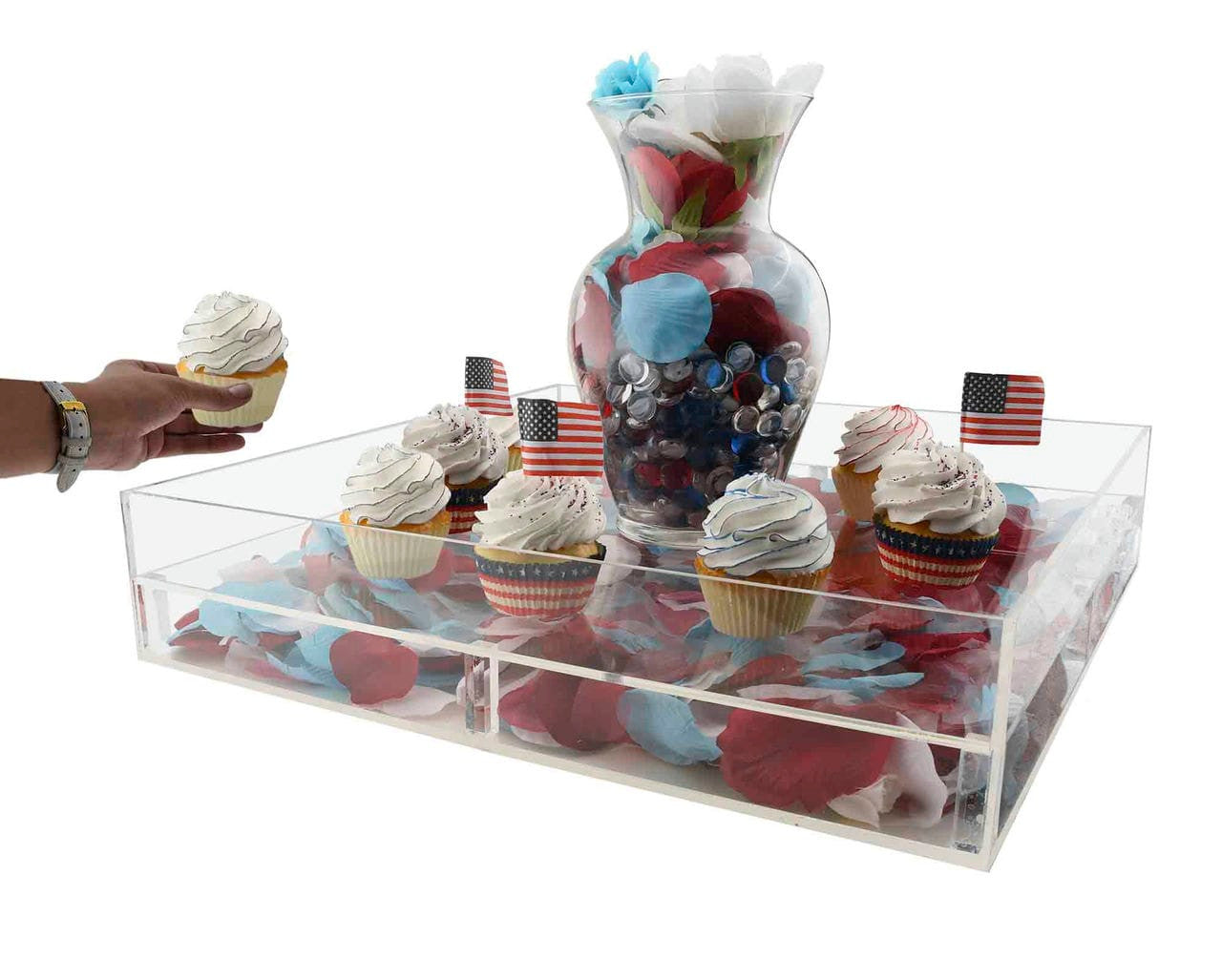 False bottom tray action