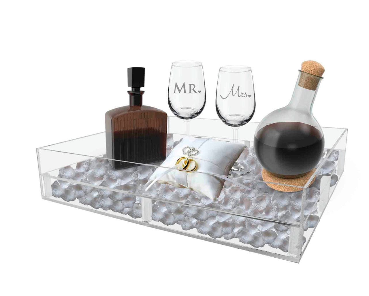 False bottom display tray