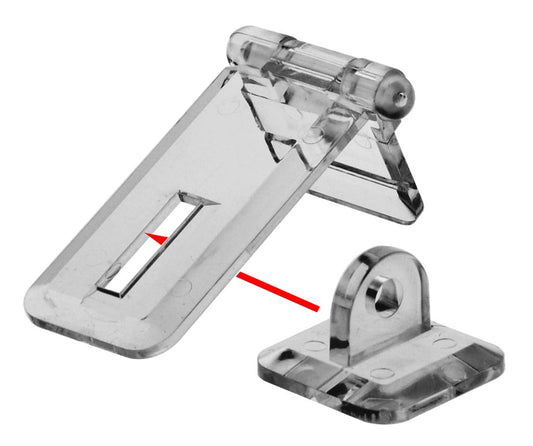 Flat Mount Position Hasp for Acrylic Displays