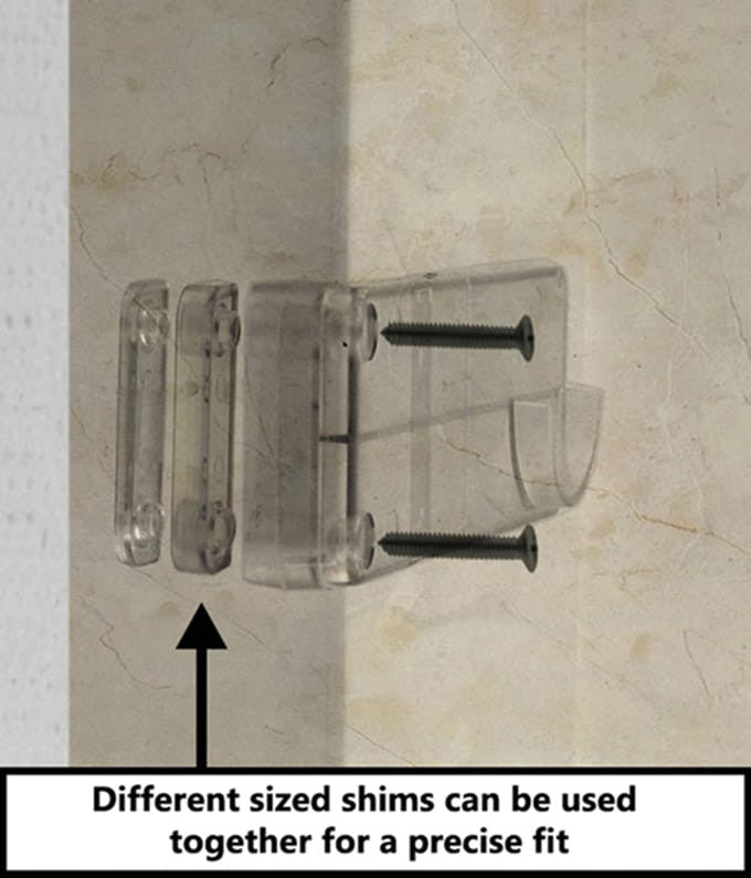 Shower Rod Holder Wall Mounted Bathroom Designed for Tile Showers