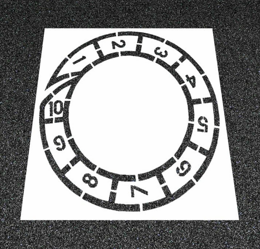 Circular Hopscotch Stencil 72" for Playgrounds and Parks