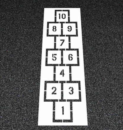 Hopscotch Stencil DIY Template for Concrete and Blacktops